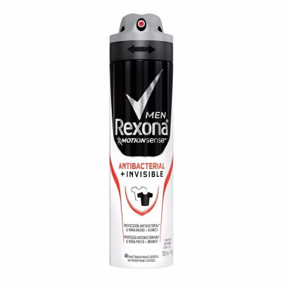 Desodorante Aerosol Antibacterial E Invisible 72h Rexona Men 150ml