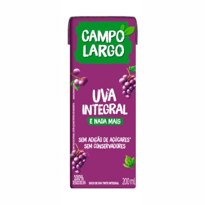 Suco Campo Largo Uva Integral 200ml