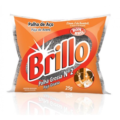 Palha De Aco Brillo Bombril 25g  Nº 2