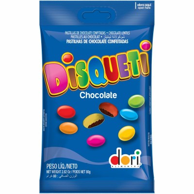 Disqueti Dori Chocolate Confeitado 60g