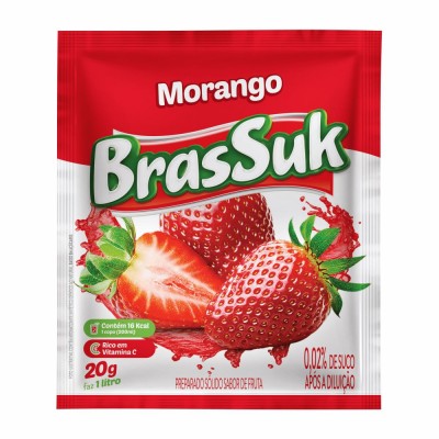 Refresco Em Pó Brassuk Morango 20gr