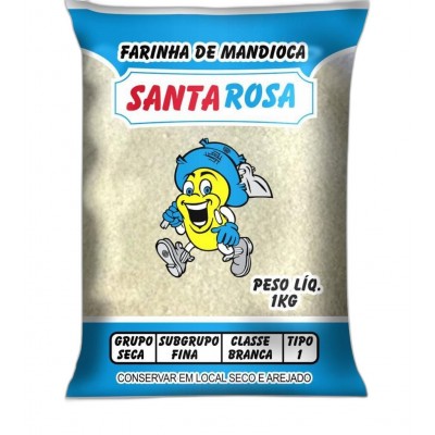 Farinha Mandioca Santa Rosa Branca 1kg