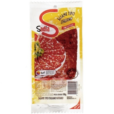 Salame Fatiado Sadia Italiano 100gr