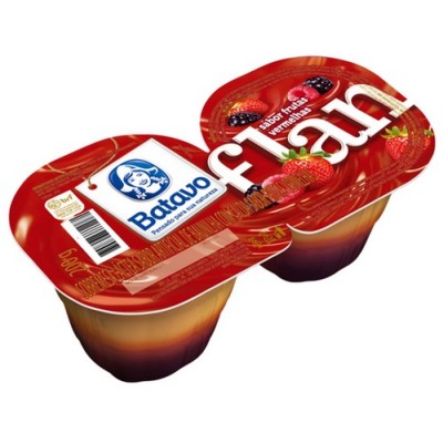 Flan Frutas Vermelhas Batavo 200 gr