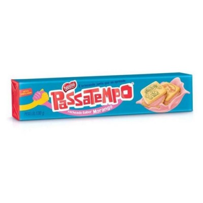 Biscoito Nestle Passatempo Recheio Morango 130g