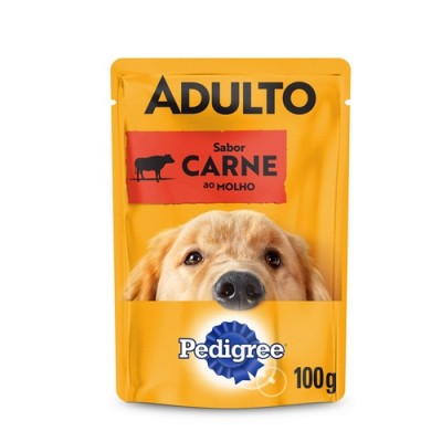 Racao Pedigree Carne Molho Adult Sc 100c