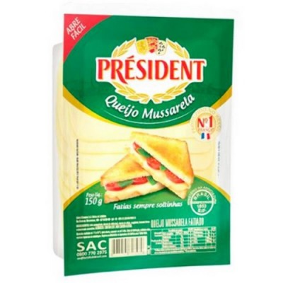 Queijo Mussarela President Fatiado 150g