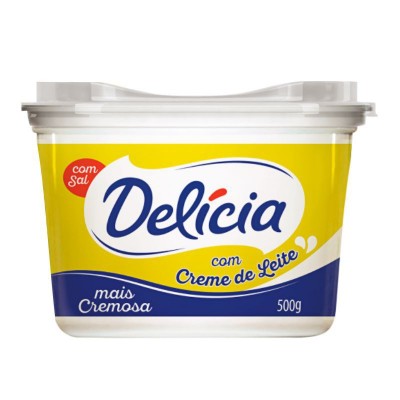 Margarina Delicia Com Creme Leite Com Sal 500g