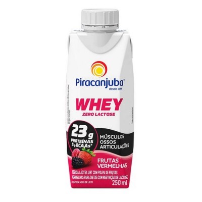 Bebida Lactea Piracanjuba Whey Zl Frutas Vermelhas 250ml