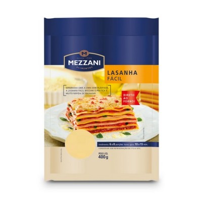 Massas Mezzani Para Lazanha Fresca 500gr