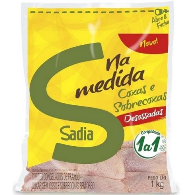 Coxa Sobrecoxa Sadia Sem Osso 1kg