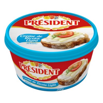 Creme De Ricota President Light 200gr