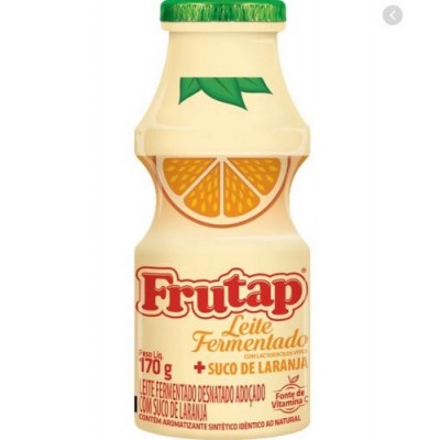 Leite Fermentado Frutap Garrafa Suco Laranja 170gr