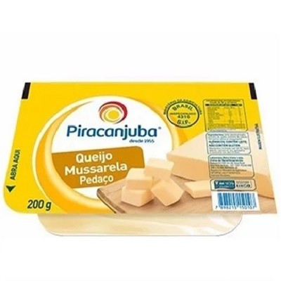 QUEIJO MUSSARELA PIRACANJUBA PED 200GR