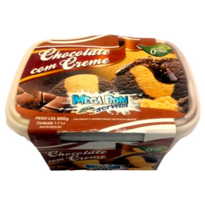 SORVETE MEGA BOM CHOCOLATE C CREME 1,7L