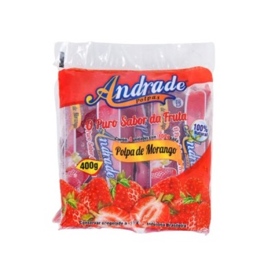 POLPA MORANGO ANDRADE 400GR