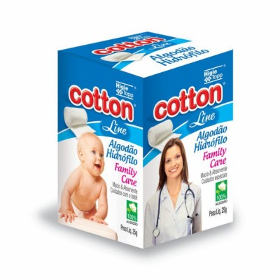 Algodão Hidrófilo Cotton Line Caixa 25g