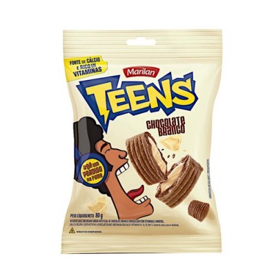 Biscoito Marilan Teens Recheio de Chocolate Branco 80gr