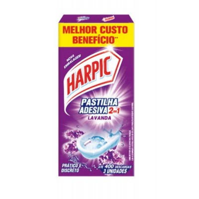 Harpic Pastilha Sanitar Lavand 2em1 3x9g