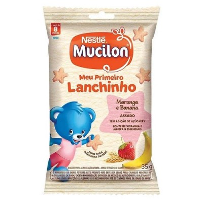 Biscoito Mucilon Morango e Banana Meu Primeiro Lanche 35g