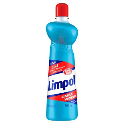 Limpa-Vidro Líquido Suave Limpol 3 Em 1 Squeeze 500ml