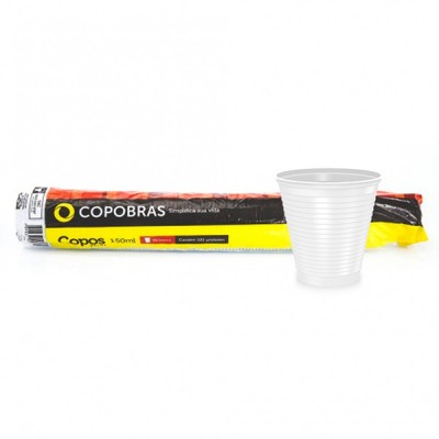 Copo Descartável Transparente Copobras 150ML