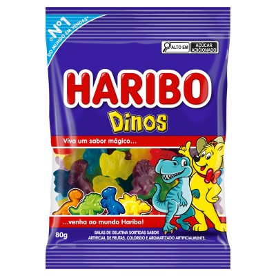 BALA GELATINA HARIBO DINOS 80GR