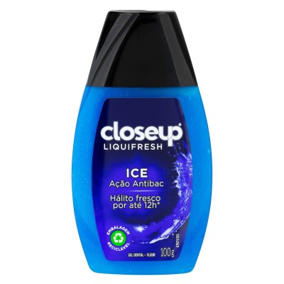 Gel Dental Com Flúor Ice Closeup Liquifresh Frasco 100g