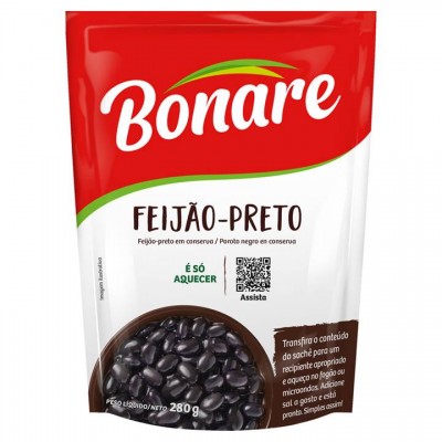 FEIJAO PRONTO BONARE PRETO SC 280GR