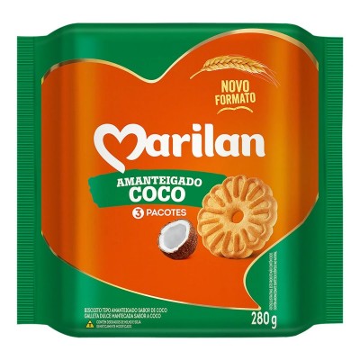 BISCOITO MARILAN AMANTEIGADO COCO 280GR