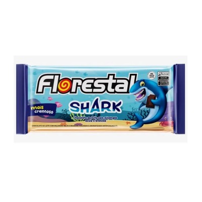 CHOC FLORESTAL TABL SHARK AO LEITE 80G