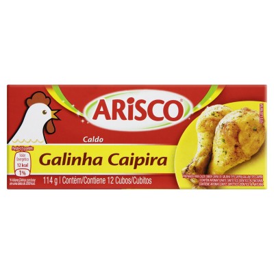 Caldo Tablete Galinha Caipira Arisco Caixa 114g 12 Unidades