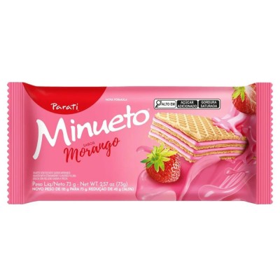 BISC WAFER PARATI MINUETO MORANGO 73GR