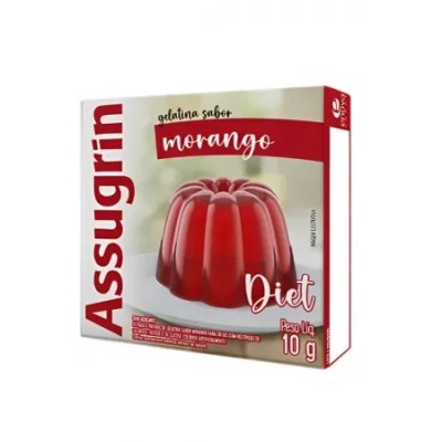 GELATINA ASSUGRIN DIET MORANGO 10GR