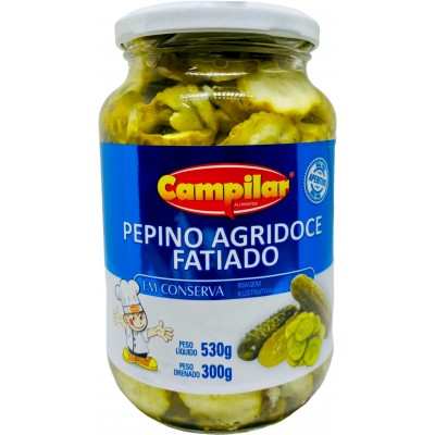 PEPINO AGRIDOCE CAMPILAR FATIADO 300GR