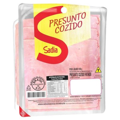 PRESUNTO SADIA COZIDO FAT 180GR