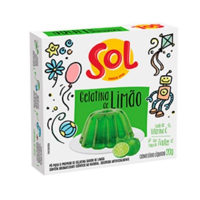 GELATINA SOL LIMAO 20GR