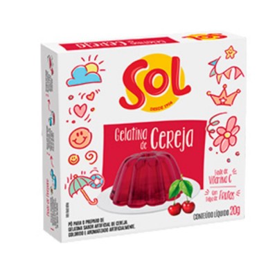 GELATINA SOL CEREJA 20GR