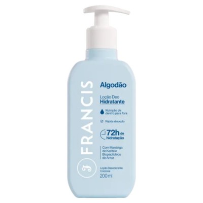 LOCAO FRANCIS HIDRATANTE ALGODAO 200ML