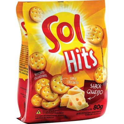 Biscoito Salgado Sol Hit Queijo 80gr