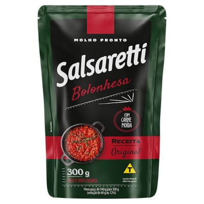 MOLHO TOMATE SALSARETTI BOLONHESA 300G