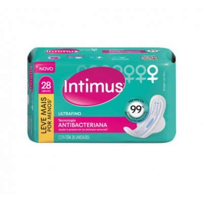 Absorvente Ultra Fino Intimus Antibacteriano Com Abas 28un