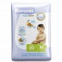 Fralda Descartável Infantil Bummis Tubos Magicos Jumbinho 20un M (5kg A 10kg)