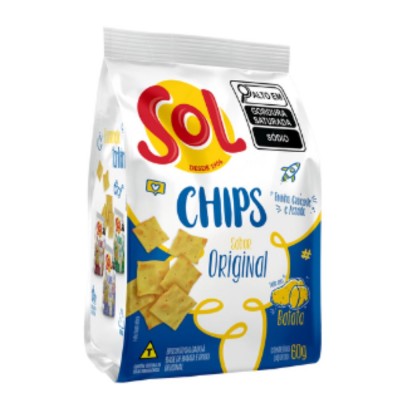 Biscoito Sol Chips Original 60Gr