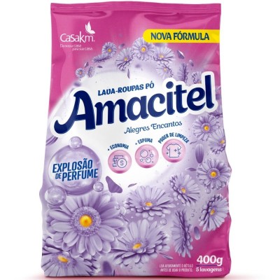 Sabao em Po Amacitel Alegres Encantos Sache 400Gr