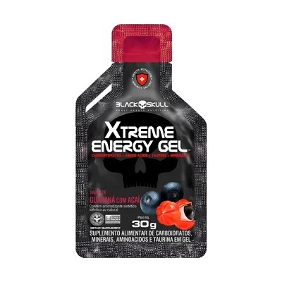 Energy Gel Black Skull Xtreme Guarana e Acai 30Gr