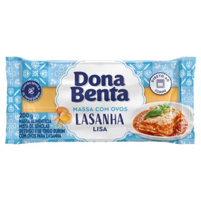 Macarrao Dona Benta Lasanha Lisa com Ovos 200Gr