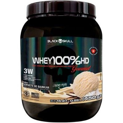 Whey 100% Black Skull Gourmet Baunilha 450Gr