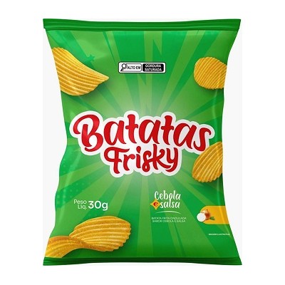 Batata Ondulada Frisky Cebola e Salsa 30gr