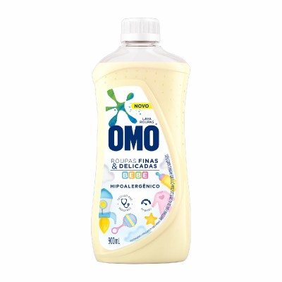 Sabão Líquido Roupas Finas E Delicadas Bebê Omo Frasco 900ml